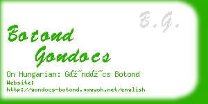botond gondocs business card